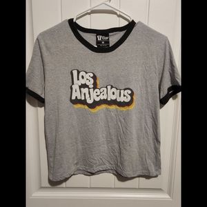 T Bar x Cotton On Los Anjealous crop shirt medium jealous